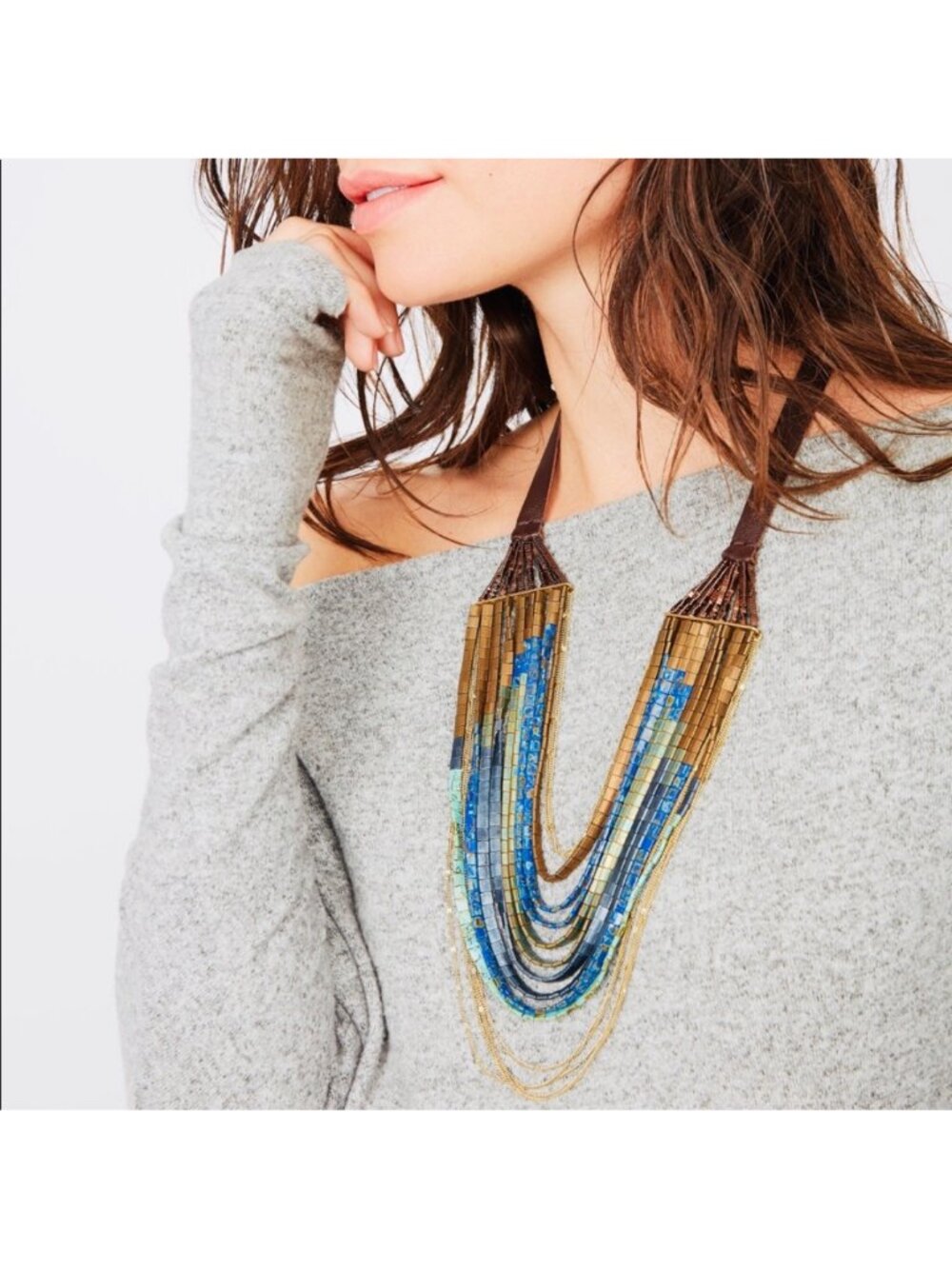 RARE Stella & Dot River Tile Necklace